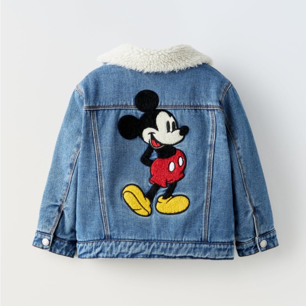 Zara Kids Denim Mickey Mouse Jacket Size 18-24 months